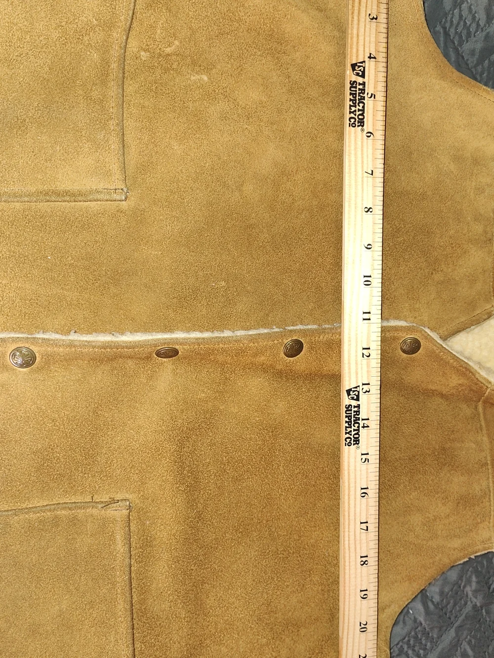 Men's Suede Vest in Camel